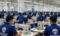 Manufacturing unit with rows of tailors